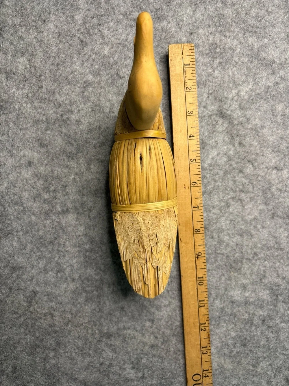Handcrafted Wooden Duck Figurine - Natural Wood Color